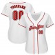 Custom White Red-Black Authentic Baseball Jersey