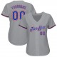 Custom Gray Royal-Red Authentic Baseball Jersey