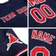 Custom Navy Orange-White Authentic Baseball Jersey