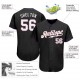 Custom Black White-Purple Authentic Baseball Jersey