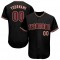 Custom Black Crimson-Khaki Baseball Jersey