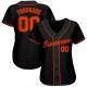 Custom Black Orange Baseball Jersey