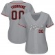 Custom Gray Black-Red Authentic Baseball Jersey