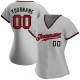 Custom Gray Red-Black Authentic Baseball Jersey