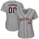 Custom Gray Navy-Orange Authentic Baseball Jersey