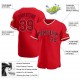 Custom Red Red-Navy Authentic Baseball Jersey