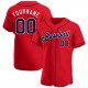 Custom Red Navy-White Authentic Baseball Jersey