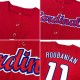 Custom Red Navy-Old Gold Authentic Baseball Jersey