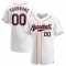 Custom White Navy-Orange Authentic Baseball Jersey