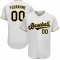 Custom White Black-Gold Authentic Baseball Jersey