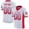 Custom White Scarlet-Royal Mesh Drift Fashion Football Jersey