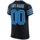 Custom Black Panther Blue-White Mesh Authentic Football Jersey