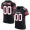 Custom Black White-Red Mesh Authentic Football Jersey