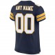 Custom Navy White-Gold Mesh Authentic Football Jersey