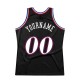 Custom Black White-Red Authentic Throwback Basketball Jersey