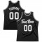 Custom Black White-Silver Gray Authentic Throwback Basketball Jersey