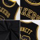 Custom Black Old Gold-White Authentic Throwback Basketball Jersey