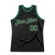 Custom Black Kelly Green-Old Gold Authentic Throwback Basketball Jersey