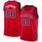 Custom Red Navy-White Round Neck Rib-Knit Basketball Jersey