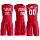 Custom Red White Round Neck Suit Basketball Jersey