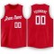 Custom Red White Round Neck Basketball Jersey