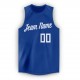 Custom Royal White Round Neck Basketball Jersey