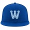 Custom Royal Light Blue-White Stitched Adjustable Snapback Hat