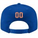 Custom Royal Orange-White Stitched Adjustable Snapback Hat