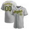 Custom Gray Green-Gold Authentic Baseball Jersey