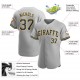 Custom Gray Navy-Gold Authentic Baseball Jersey