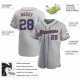 Custom Gray Royal-Orange Authentic Baseball Jersey