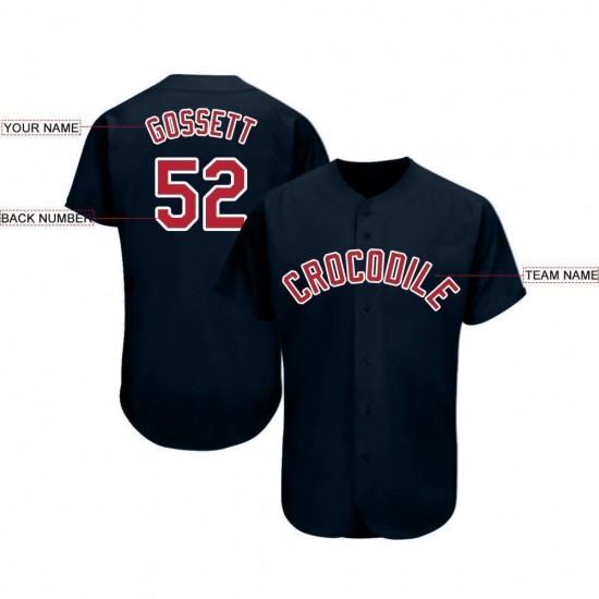 Custom Navy Red-White Baseball Jersey