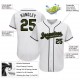 Custom White Olive-Black Authentic Memorial Day Baseball Jersey