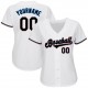 Custom White Black-Powder Blue Authentic Baseball Jersey