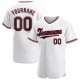 Custom White Navy-Red Authentic Baseball Jersey