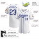 Custom White Royal Authentic Baseball Jersey