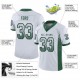 Custom White Gotham Green-Black Mesh Drift Fashion Football Jersey