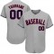 Custom Gray Navy-Red Authentic Baseball Jersey