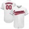 Custom White Red-Navy Baseball Jersey