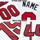 Custom White Red-Navy Baseball Jersey