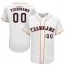 Custom White Navy-Orange Baseball Jersey