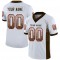 Custom White Brown-Orange Mesh Drift Fashion Football Jersey