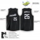 Custom Black White Round Neck Basketball Jersey