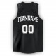 Custom Black White V-Neck Basketball Jersey